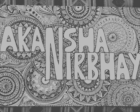 #mural #mandala #typography #art #handmade #nameplate Mandala Art With Names, Name Plate Drawing Ideas, Mandala Typography, Plate Drawing Ideas, Name Plate Drawing, Name Mandala Art, Drawing Ideas Mandala, Name Plate Ideas, Word Mandala