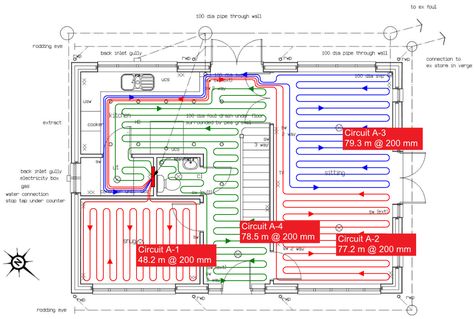 Underfloor Heating Pipe Layout - Underfloor Heating Systems Ltd Hydronic Radiant Floor Heating, Hydronic Heating Systems, Floor Heating Systems, Underfloor Heating Systems, Hydronic Heating, Plumbing Installation, Floor Heating, Radiant Floor Heating, Radiant Floor