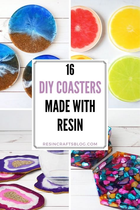 DIY Resin Coasters Perfect for Beginners - Resin Crafts Blog by ETI How To Start Resin Art, Agate Coasters Diy, Diy Resin Coasters, Calendar Planning, Resin Gifts, Diy Wood Stain, Coaster Projects, Diy Resin Mold, How To Make Resin