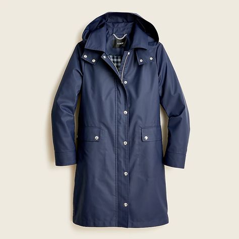 J.Crew: Classic Raincoat For Women Classic Raincoat, Military Jacket Women, Boyfriend Jacket, Green Utility Jacket, Pullover Windbreaker, Military Style Jackets, Raincoats For Women, Jcrew Women, Field Jacket