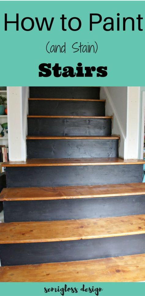 how to paint stairs | how to stain stairs | refinish a staircase | order for painting stairs Stain Stairs, Staining Stairs, Staircase Redo, Paint Stairs Diy, Finishing Stairs, Stairs Painted, Paint Stairs, Painting Stairs, Stairs Diy