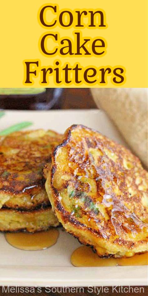 Corn Cake Fritters, Corn Fritter Pancakes, Mexican Corn Cakes Recipe, Corn Recipes Soup, Corn Cakes Mexican, Cornmeal Breakfast Recipes, Mexican Food Recipes Breakfast, Corn Cakes Recipe Jiffy, Creamed Corn Fritters Recipe