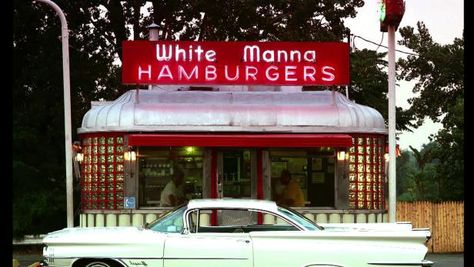 George visits White Manna in Hackensack, NJ, to taste classic sliders. Burger Restaurants, Crinkle Cut Fries, Hackensack Nj, Burger Restaurant, Burger Recipes, Travel Around The World, Sliders, Diner, Restaurant