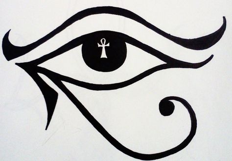 The eye of Horus with an ankh in the pupil. Wisdom and life. I'm getting this tattooed on my left wrist sometime soon. Scarab Tattoo, Ankh Tattoo, Horus Tattoo, Horus Eye, Egypt Tattoo, Egyptian Tattoo, Eye Symbol, Egyptian Symbols, Symbol Tattoos