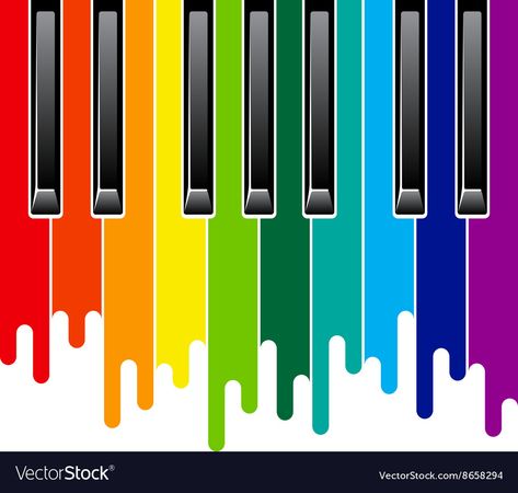 Music Lesson For Kids, Notes Decoration, Rainbow Piano, Art Paint Party, Piano Decor, Rainbow Music, Vista Print, Kids Piano, Piano Art