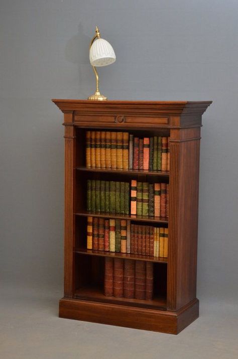 Victorian Mahogany Open Bookcase - Victorian Bookcase - Antique Bookcase. C1880