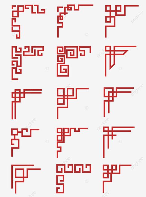 Asian Border Design, Chinese Border Pattern, Japanese Border Design, Chinese Elements Design, Chinese Border Design, Graphic Elements Design, Chinese Graphic Design, Traditional Graphic Design, Chinese Pattern Design