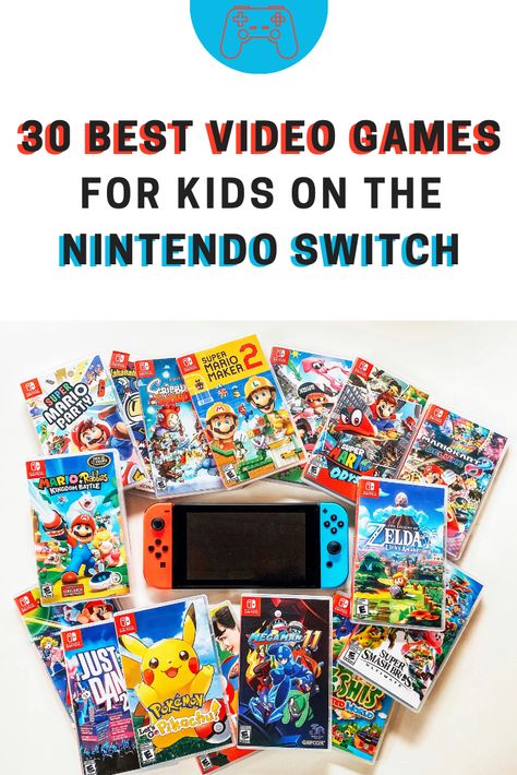 Check out this list of the 30 Best Video Games for Kids on the Nintendo Switch! These games have been kid-tested and parent-approved for value and gameplay. Games For Nintendo Switch, Best Nintendo Switch Games, Nintendo Switch Super Mario, Best Video Games, Game Recommendations, Switch Games, Games For Boys, Nintendo Eshop, Super Mario Party