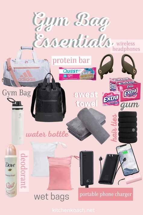 14 items everyone women should have in thier gym bag, workout bag essentials for women Gym Neccesities, What To Put In Your Gym Bag For School, Shower Bag For Gym, Best Sports For Girls, Gym Items For Women, Packing A Gym Bag, Gym Things To Bring, What To Put In My Gym Bag, Daily Essentials Women