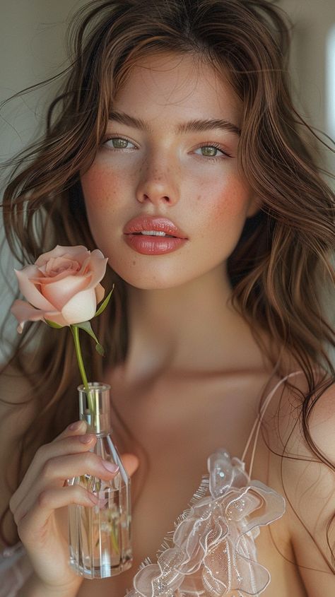 Ethereal Romantic Makeup, Soft Romantic Makeup, Rosy Makeup, Soft Bridal Makeup, Romantic Wedding Makeup, Pink Skin Tone, Drawing Girls, Romantic Makeup, Maria Isabel