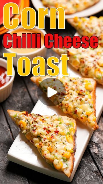 Corn Cheese Toast, Chilli Cheese Toast Recipe, Cheese Corn Sandwich, Dry Snacks For Kids, Boiled Sweet Corn, Fat Free Snacks, Boil Sweet Corn, Chilli Cheese Toast, Toast Recipe Breakfast