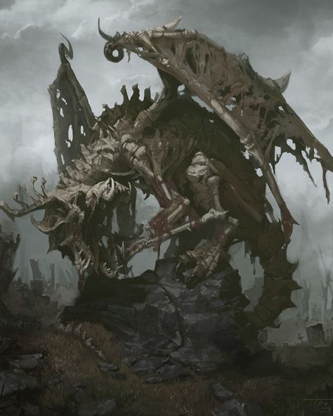 ArtStation - Zombie Dragon, Mintoucan _ Zombie Dragon, Creature Fantasy, Dark Creatures, 다크 판타지, Monster Concept Art, Dungeons And Dragons Homebrew, Fantasy Creatures Art, Fantasy Monster, Dragon Artwork