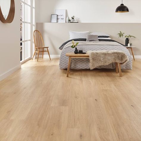 Vinyl Flooring Bedroom, Bedroom Wood Floor, Neutral Floor, Light Wooden Floor, Neutral Flooring, Minimal Interior, Lvt Flooring, Light Wood Floors, Vinyl Tiles