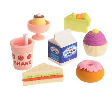 Kawaii Erasers, Fun Erasers, Food Erasers, Eraser Collection, Cool Erasers, Wedding Invitations Envelopes, Cool School Supplies, Cute Stationary, Tiny Food