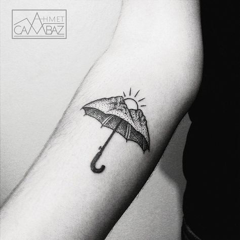 #BoulderInn Umbrella Line Art, Umbrella Tattoo, Line Art Tattoo, Tattoo Pictures, Flower Tattoo Back, Pink Umbrella, Incredible Tattoos, Sun Tattoo, Maori Tattoo