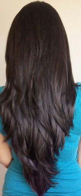 love it Diy Haircut, Long Layered Haircuts, Long Dark Hair, Hair Styler, Long Black Hair, Long Layered Hair, Haircuts For Long Hair, Long Hair Cuts, Hairstyles Haircuts