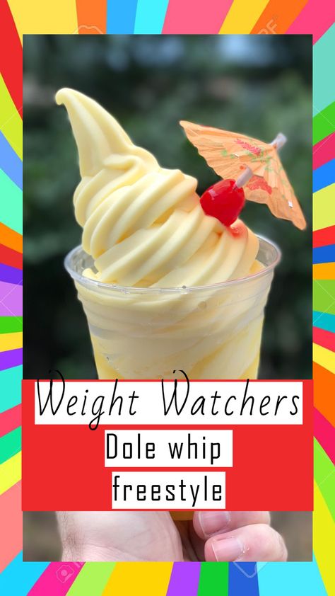 dole whip freestyle - Weight watchers recipes Ww Dole Whip Recipe, Weight Watchers Dole Whip Recipe, Dream Whip Recipes, Dole Whip Disney Recipe, Dole Recipes, Weight Watcher Smoothies, Dole Whip Recipe, Pineapple Whip, Smart Points Recipes