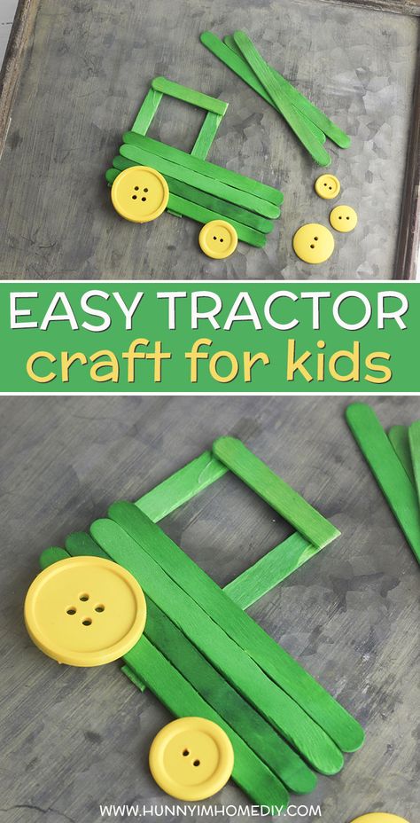 Whether you're searching for farm crafts for preschool or tractor craft for toddlers, you'll love this adorable popsicle stick craft. It's one of the best tractor crafts for preschool and is a fun popsicle stick craft for kids! If you need tractor crafts for kids or farm crafts for kids, this fun popsicle stick crafts for kids is perfect. They're cute farming crafts for preschool and farming crafts for kids! They even make fun garden crafts for kids and are perfect for a preschool farm theme or Farming Crafts, Tractor Craft, Preschool Farm Crafts, Tractor Crafts, Popsicle Stick Craft, Preschool Farm, Popsicle Stick Crafts For Kids, Garden Crafts For Kids, Farm Theme Preschool