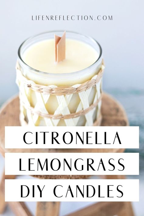 Are you planning on spending lots of time outdoors this weekend? Make these simple DIY citronella candles to keep your backyard barbecues and outdoor play mosquito-free! Homemade Citronella Candles Mason Jars, How To Make Citronella Candles, Mosquito Repellent Candles Diy, Bug Candles Diy, Making Citronella Candles, Crayon Making, Candle Scent Combinations, Diy Mosquito Repellent Candle, Diy Citronella Candles