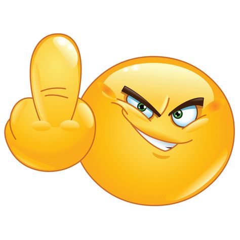 Sometimes there are no words! Send them the message loud and clear with the Middle Finger Smiley. Middle Finger Emoji, Faces Emoji, Emoticon Stickers, Images Emoji, Emoticon Faces, Emoticons Emojis, Emoji Symbols, Funny Emoji Faces, Funny Emoticons