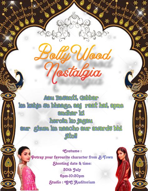 Theme party invitation Bollywood Theme Template, Bollywood Invitation Card, Bollywood Theme Kitty Party Invitation, Bollywood Party Invite, Bollywood Theme Party Invitation, Bollywood Party Decorations, Dance Party Theme, Retro Theme Party, Ladies Kitty Party Games