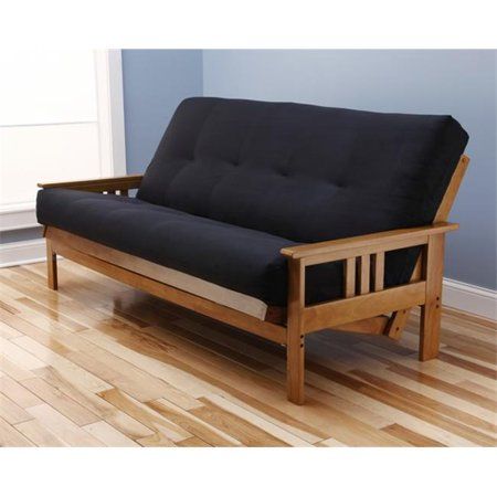 Futon Office, Wood Futon Frame, Sofa Height, Black Futon, Futon Makeover, Ikea Futon, Futon Living Room, Full Size Futon, Futon Decor