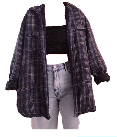 Flannel Outfits Aesthetic Grunge, Purple Plaid Outfit, Tua Outfits, Fannels Shirts Outfits Aesthetic, Purple Aesthetic Outfit Grunge, Flannel Shirt Outfit Casual, Blue Flannel Outfit Women, Womens Flannel Outfit, Flannel Outfits Girl