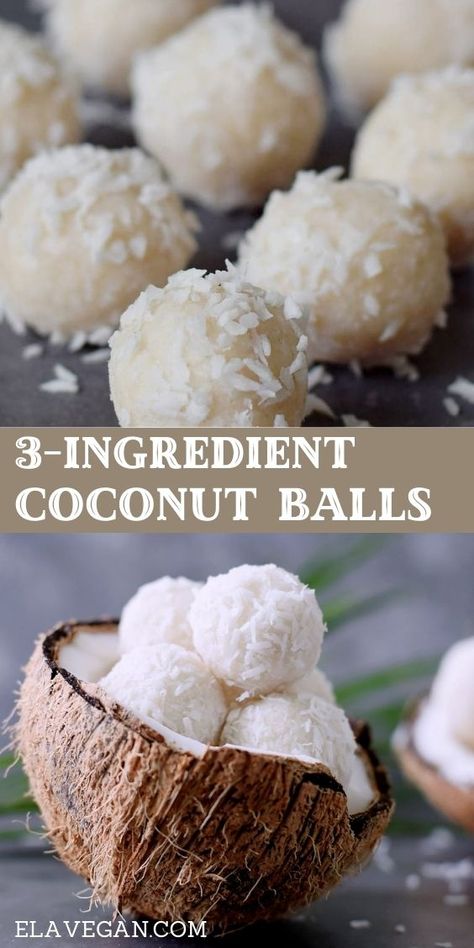 Raw Vegan Energy Balls, Easy Bliss Ball Recipe, Protein Balls With Coconut Oil, Vegan Balls Energy, Healthy Balls Recipe, Coconut Flour Energy Balls, Protein Coconut Balls, Whole Coconut Recipes, Vegan Energy Balls Healthy