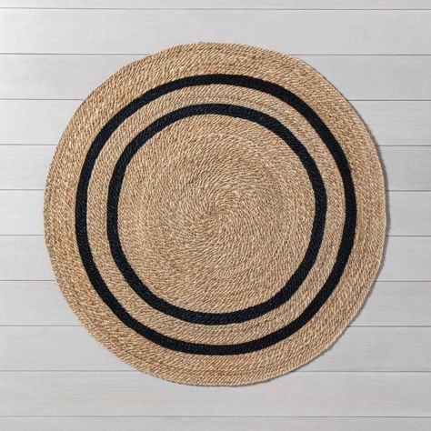 5' Round Jute Stripe Rug - Hearth & Hand™ With Magnolia : Target Magnolia Rugs, Stripe Rug, Jute Area Rug, Hearth & Hand With Magnolia, Braided Area Rugs, Braided Rug, Jute Area Rugs, Hearth And Hand, Round Area Rugs