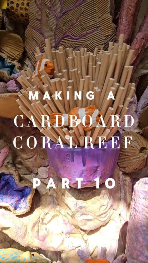 Josh Gluckstein - Cardboard Artist | Part 10: Making a 2.5metre Cardboard CORAL REEF 📦♻️🪸 I've finally finished my cardboard coral reef! It's now on its way to Venice for the... | Instagram Coffee Filter Coral Reef Diy, Diy Coral Reef Decorations, Josh Gluckstein, Cardboard Sea Creatures, Coffee Filter Coral, Underwater Ecosystem, Octopus Garden, Coral Sculpture, Peaceful Morning