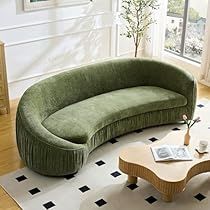 Mid Century Modern Living Room Sofas, Moon Sofa, Curved Sofa Living Room, Office Lounge Area, Curvy Sofa, Sofa Cloud, Curved Couch, Vintage Couch, Bare Hands