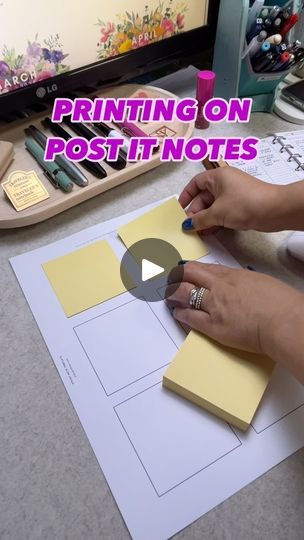 Post It Calendar, Post It Note Calendar, Printing On Post It Notes, Mini Printer Templates, Stick Notes Ideas, Mini Printer Ideas, Mini Calendar Ideas, Post It Template, Post It Notes Ideas