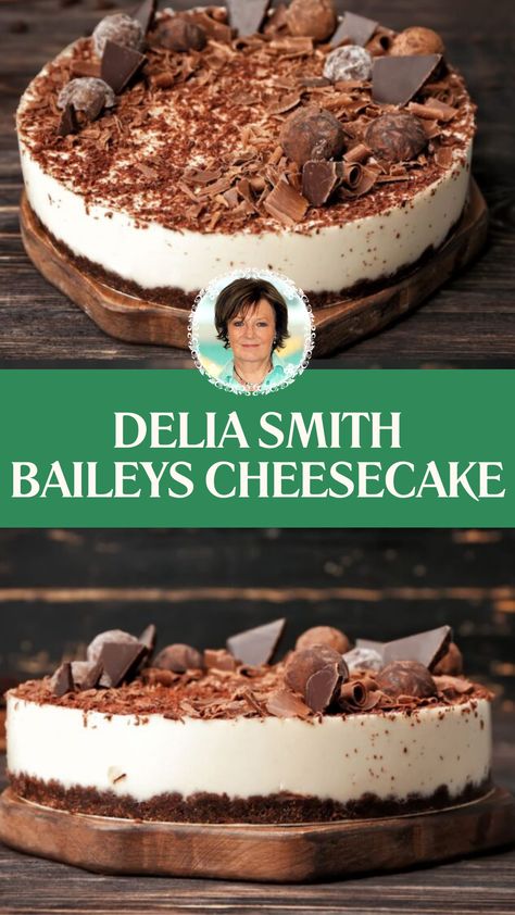 Delia Smith Baileys Cheesecake Delia Smith Recipes, Baileys Cheesecake Recipes, Baileys Desserts, Amazing Christmas Desserts, Baileys Dessert, Recipes Deserts, Delicious Cheesecake Recipes, Baileys Cheesecake, Delia Smith