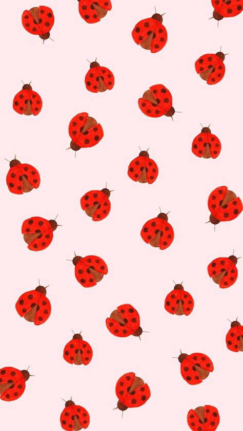 Ladybugs wallpaper Ladybug Wallpaper, Easter Wallpaper, Valentines Wallpaper, Pop Art Wallpaper, Iphone Wallpaper Themes, Preppy Wallpaper, Matching Wallpaper, Macbook Wallpaper, Cute Patterns Wallpaper