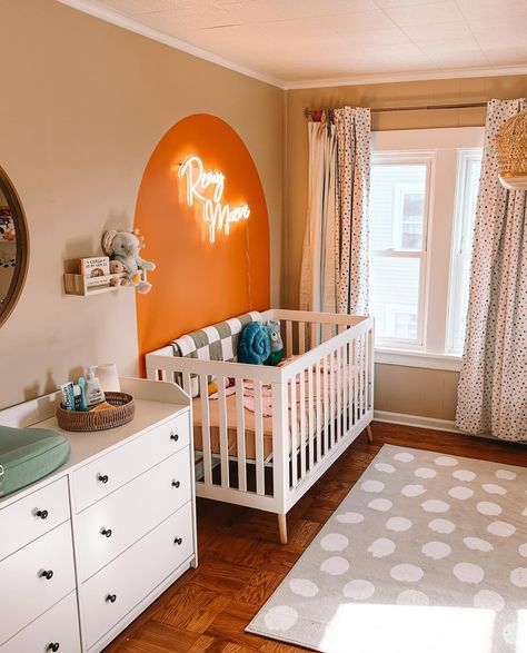 🍒🪞🧸✨📚 colorful nursery, baby nursery, nursery with color, nursery playful, ikea nursery, amazon home, amazon nursery Girl Nursery Colorful, Baby Nursery Ideas Colorful, Nursery With Color, Nursery Ideas Colorful, Amazon Nursery, Color Nursery, Orange Nursery, Colorful Nursery, Ikea Nursery