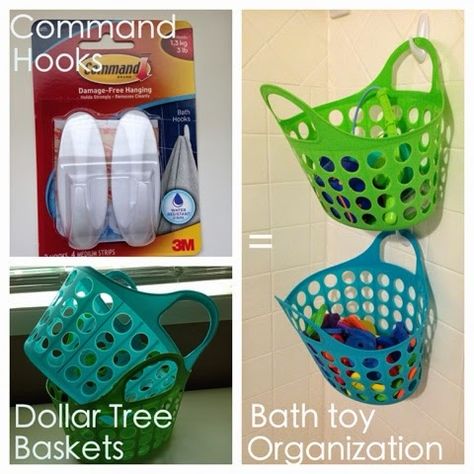 blogger-image--235837621 Bath Toy Storage, Bath Toy Organization, Organisation Hacks, Boys Bathroom, Basket Organization, Girls Bathroom, Organization Kids, Toy Rooms, Baby Organization