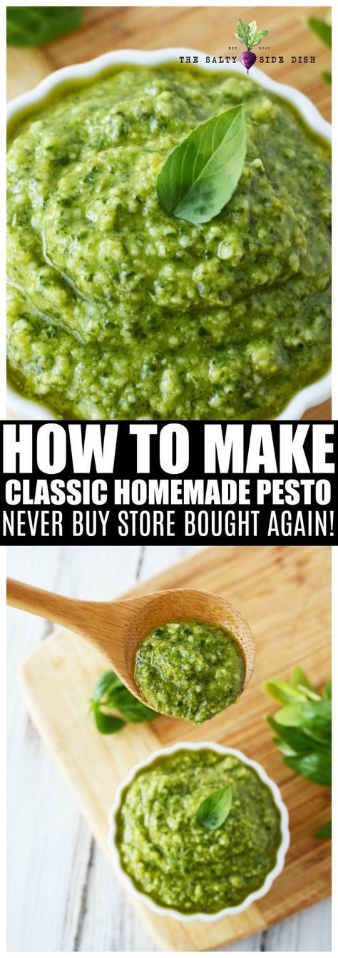 Fresh Basil Pesto Recipe, Fresh Basil Recipes, Homemade Basil Pesto, Basil Pesto Recipe, Basil Pesto Recipes, Pasta Chicken, How To Make Pesto, Homemade Pesto, Pesto Recipe