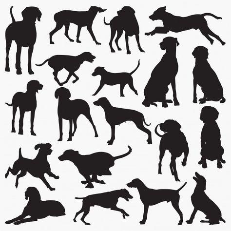 Dogs Silhouette, Weimaraner Dogs, Print Planner, Dog Svg, Animal Silhouette, Silhouette Png, Dog Silhouette, Weimaraner, Silhouette Art