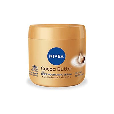 NIVEA Cocoa Butter Body Cream with Deep Nourishing Serum, Cocoa Butter Cream for Dry Skin, 16 Ounce Jar Nivea Skin Care Products, Nivea Cocoa Butter, Cocoa Butter Body Cream, Cocoa Butter Cream, Butter Body Cream, Cream For Dry Skin, Cocoa Butter, Body Cream, Dry Skin