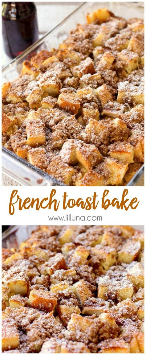 Roti Panggang, Easy French Toast Bake, French Toast Bake Overnight, Menu Sarapan Sehat, French Toast Bake Recipe, Pudding Chia, Baking Breakfast, Pane Dolce, Recipes Baking