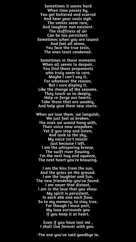 This is my third poem I finished writing in December 2021. The person I wrote this for had a forever grief for a lost pet (cat). She just couldn’t get over the loss. This poem was my attempt on POV of the lost one. Anyone could read this and take this away as a message from the one you lost ❤️ Writing Prompts For Writers, Nine Lives, All Alone, Feeling Lost, Losing A Pet, Pet Cat, Another One, Pretty Quotes, Get Over It