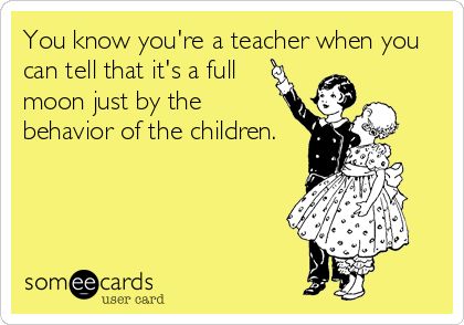 Students and a Full Moon! I never knew about this phenomenon until I became a teacher, but it's oh so true! Teacher Humour, Classroom Humor, Teaching Humor, Teacher Problems, Teaching Quotes, Work Quotes Funny, Teacher Memes, Education Humor, School Quotes