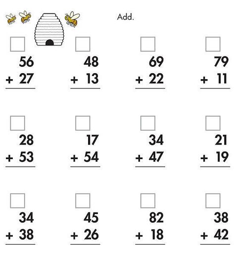 Advance to more complicated addition by teaching kids to regroup, or carry over, numbers from the ones to the 10s columns. Addition & Subtraction for Kids | Addition & Subtraction Activities | Addition & Subtraction Printouts | Learning to Add| Learning to Subtract | Beginner Math | Printable | Worksheets | Games #addition #subtractions #math #kidsactivities Addition With Regrouping Worksheets, Measurement Worksheets, Math Addition Worksheets, Learn Math, 2nd Grade Math Worksheets, 1st Grade Math Worksheets, Worksheet For Kids, Addition Worksheets, Second Grade Math