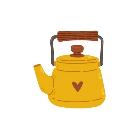 Tea Pot Illustration, Teapot Drawing, Rooftop Decor, Recipe Book Printables, Tea Poster, Cute Teapot, Diwali Decorations At Home, Stock Design, Easy Pixel Art