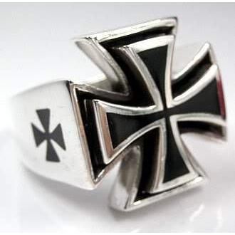 Iron Cross Ring, Unicursal Hexagram, Silver Mens Rings, Sigil Of Lucifer, Rocker Jewelry, Lucifer Series, Cross Gothic, Skull Rings, Iron Cross