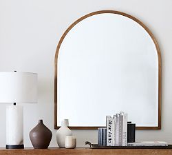 Warren Small Entryway | Pottery Barn Barn Mirror, Mirror Over Fireplace, Mirror Pottery Barn, Mirror Pottery, Mantel Mirror, Mantel Mirrors, Mirrored Console Table, How To Clean Mirrors, Living Room Decor Fireplace