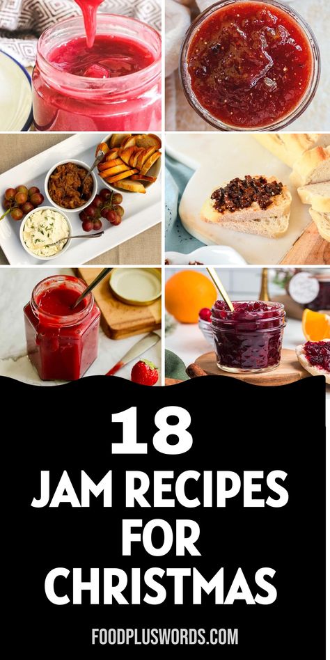 Looking for the perfect Christmas jam recipes to sweeten up your holidays? Explore these easy and homemade Christmas jam recipes that are sure to bring some festive cheer to your breakfast table. Whether you're a seasoned jam maker or just starting out, these delicious recipes are great for gifting or enjoying at home during the holiday season.  | Christmas Jams And Jellies | Christmas Jam Recipes | Christmas Jelly Recipe | Jellies And Jams, Christmas Jam Recipes Homemade, Merry Christmas Jam Recipe, Homemade Jams And Jellies Recipes, Recipes Using Jam, Christmas Jam Recipes, Recipe Using Jam, Christmas Party Fingerfood Ideas, Jams And Jelly Recipes