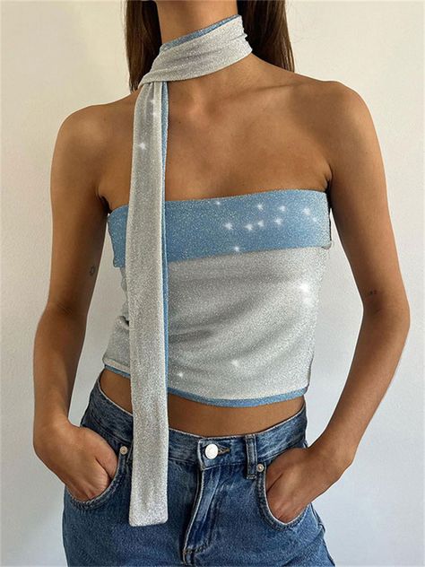 Age: 18-24
							
														Style: Y2K
							
														Pattern Type: Patchwork
							
														Clothing Length: regular
							
														Decoration: Backless
							
														Tops Type: TANK TOPS
							
														Fabric Type: blended
							
														Material: POLYESTER
							
														Gender: WOMEN
							
														Item Type: tops
							
														Elasticity: Slight Strech
							
											
			
			
 

SIZE (Unit: CM): S,M,L

 

 

S : Bust:74-96CM    Waist:60-88CM          Length:37CM   


 

 M : Bust:78-100CM    Waist:64-92CM          Length:37.5CM    &nbs Crop Top Styles, Backless Tank Top, Vest Crop Top, Blue Crop Tops, Casual Tank Tops, Street Outfit, Sleeveless Crop Top, Casual Streetwear, Bandeau Top