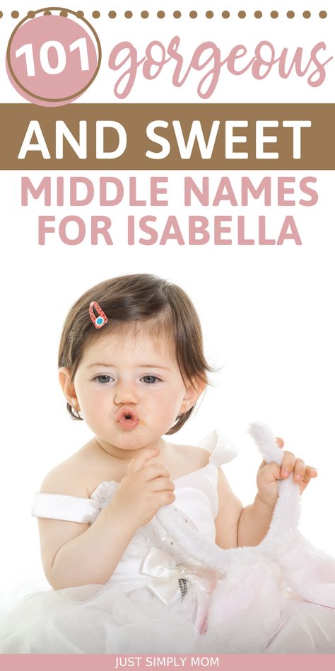 When choosing a middle name for Isabella, you can consider the amount of syllables or how the middle name flows with the first name, meaning God is my Oath. Isabella Name Meaning, Unique Girl Names, Middle Names, Middle Name, Name Meaning, First Name, Names With Meaning, Girl Names, God Is