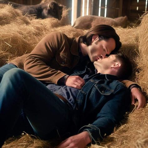 Dean And Castiel Kiss, Supernatural Actors, Supernatural Imagines, Jensen Ackles Supernatural, Supernatural Art, Dean And Castiel, Sam And Dean Winchester, Sam Dean, Supernatural Sam